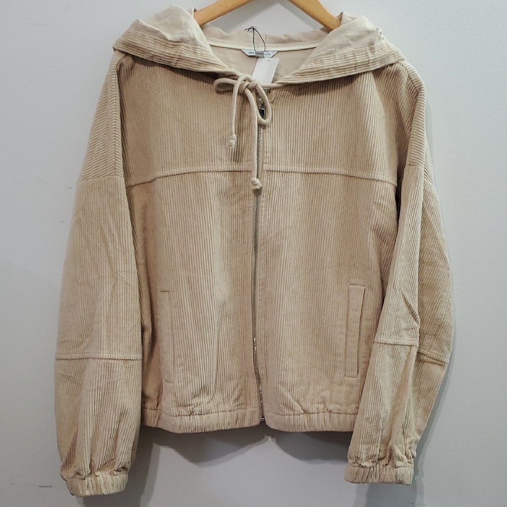 Naked Zebra Cream Textured Outerwear